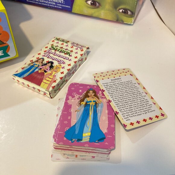 Dreamworks Shrek Game Castle Wooden Board Drawer With 8 Games + Box 2006 - Picture 14 of 16